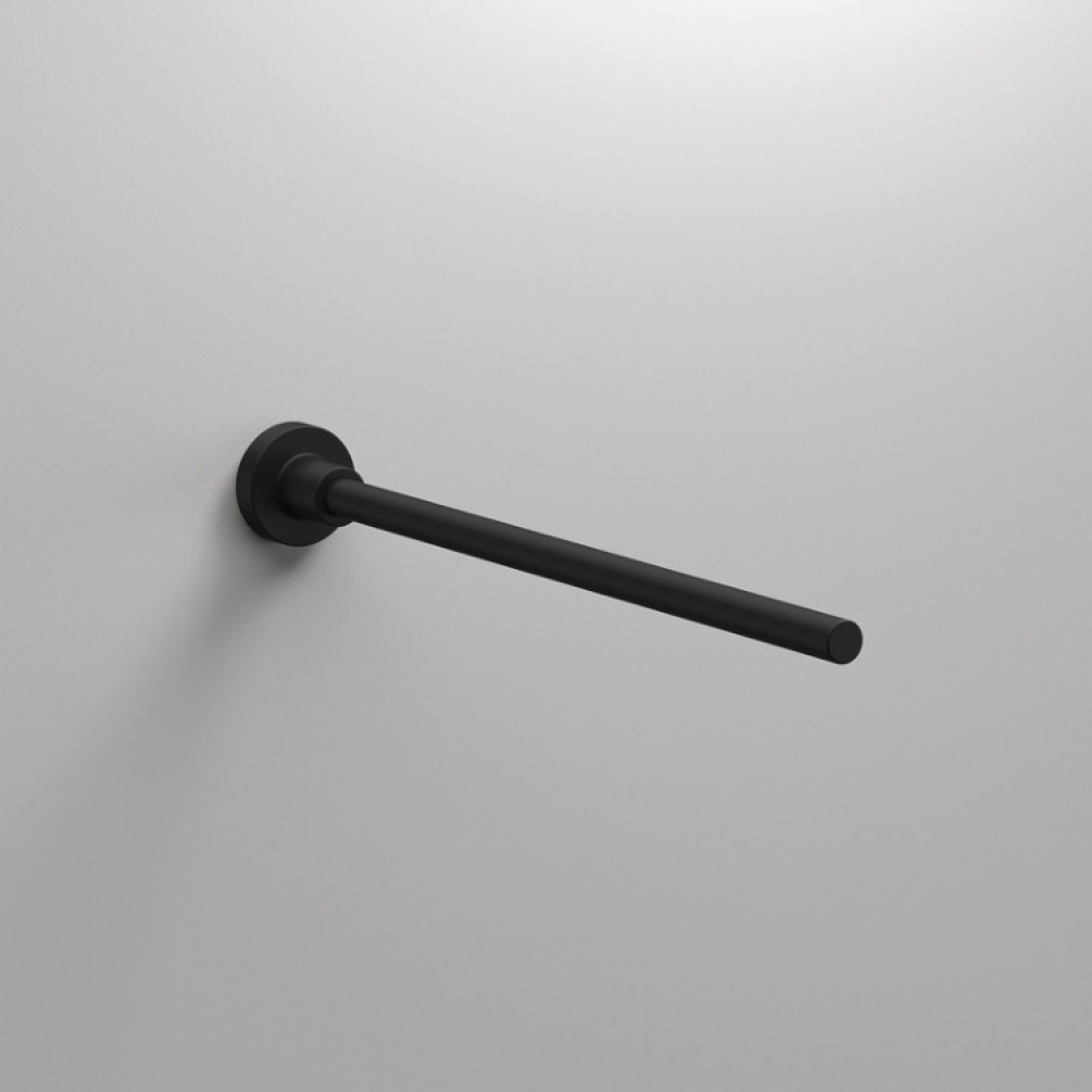 Close up product image of the Origins Living Tecno Project Black Fixed Towel Bar